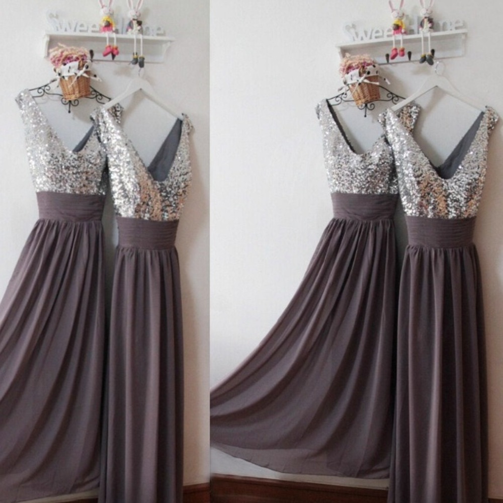 Sequin chiffon dress